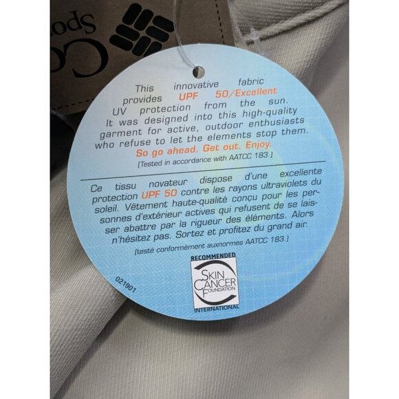 Columbia XCO Pants Mens 36x32 (Meas 37.5x31.5) Beige Chino Zip Pocket UPF 50 - Picture 7 of 16